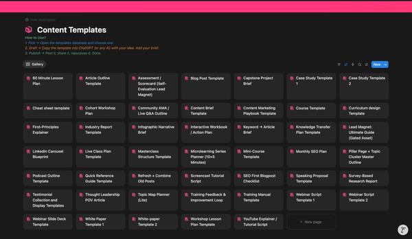 47 AI Content Templates to 10x Your Content Creation Speed in 2025